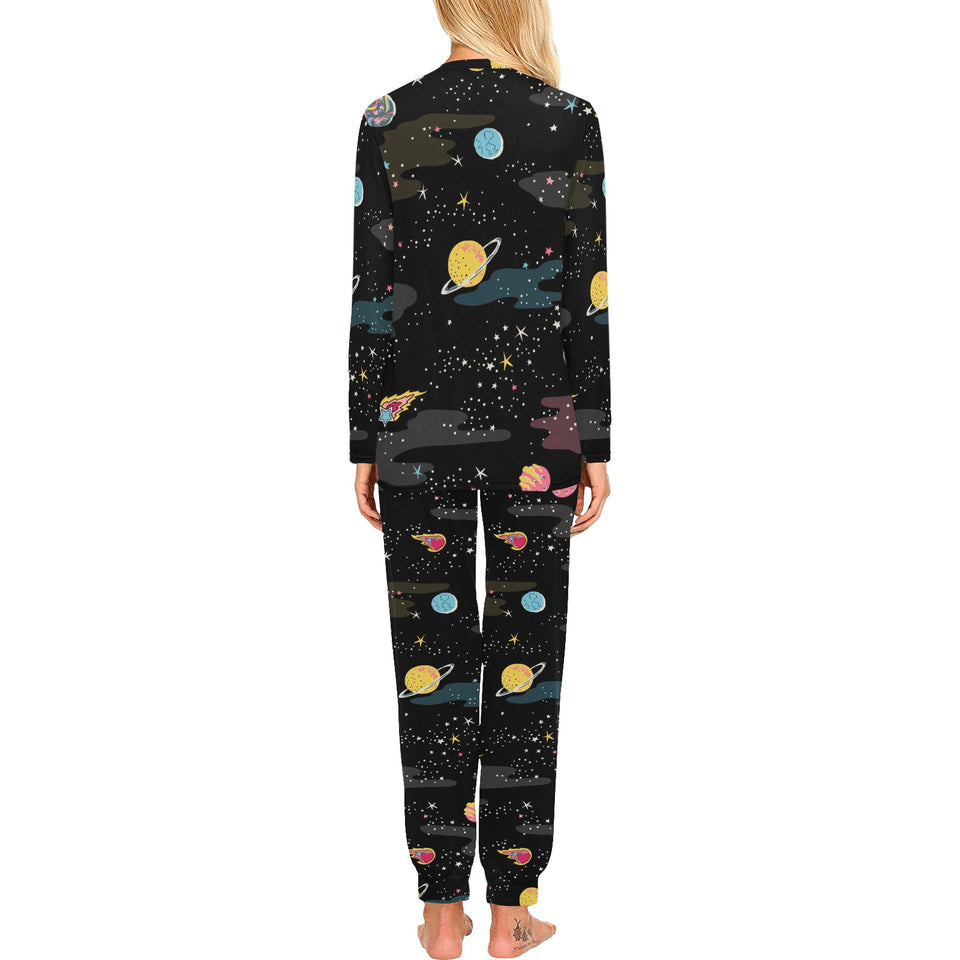 space pattern Women's All Over Print Pajama Set