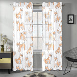 shiba inu dog pattern Gauze Curtain