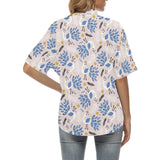 Cute peacock pattern Women's All Over Print Hawaiian Shirt
