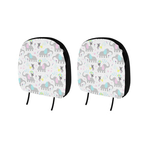 Cute elephant mouse pattern Car Headrest Cover