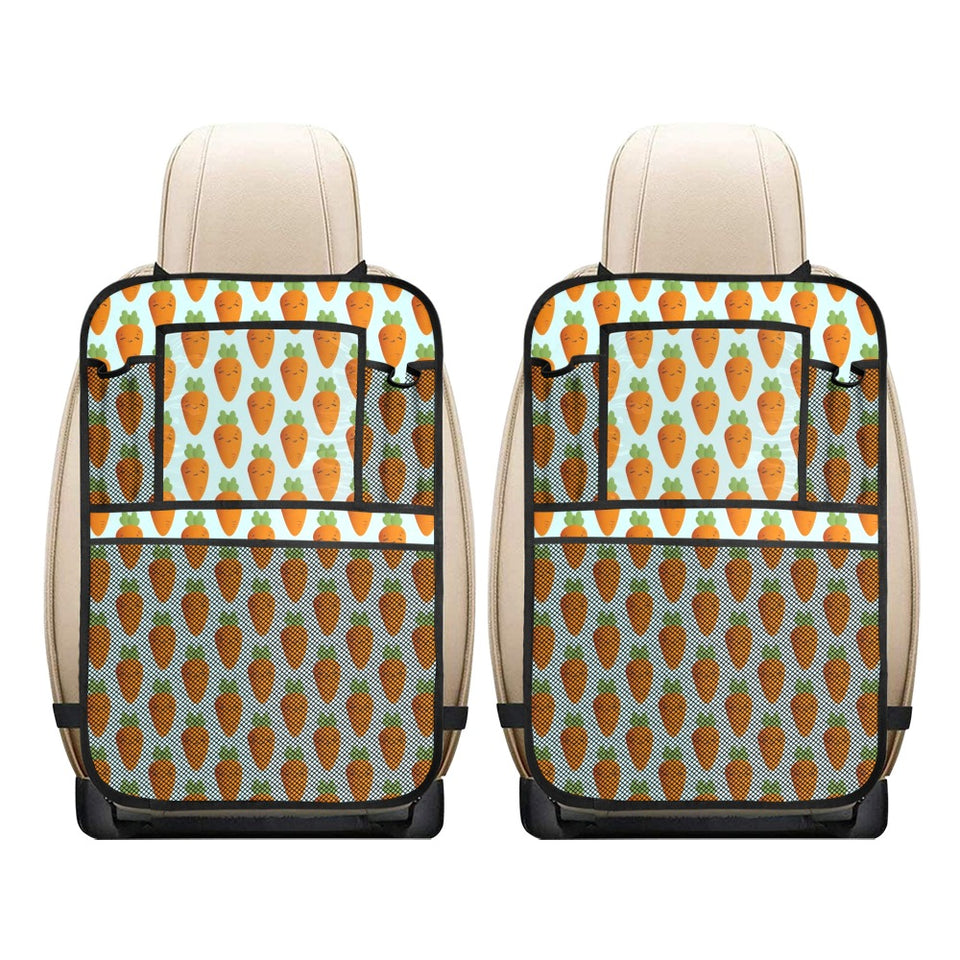 Carrot Pattern Print Design 03 Car Seat Back Organizer