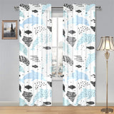 Cute dolphins Childish Style pattern Gauze Curtain