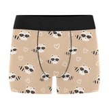 Cute raccoon heart pattern Men's All Over Print Boxer Briefs Men's Underwear