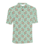 Hippopotamus Pattern Print Design 02 Men's All Over Print Polo Shirt