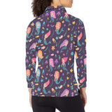 beautiful mermaid Fish jellyfish algae other marin Women's Long Sleeve Polo Shirt