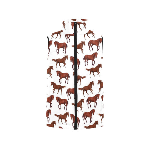 Horses running pattern background Men's Padded Vest