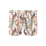 Peacock tropical flower pattern Men's Swimming Trunks