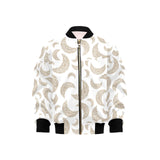 Cool gold moon abstract pattern Kids' Boys' Girls' Bomber Jacket