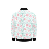 Clock time pattern blackground Kids' Boys' Girls' Bomber Jacket