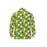 Ladybug Pattern Print Design 01 Men's Long Sleeve Polo Shirt