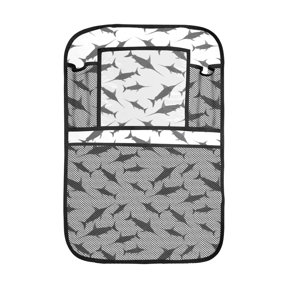 Swordfish Pattern Print Design 04 Car Seat Back Organizer