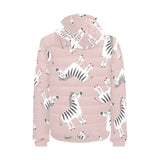 Cute zebra pattern Men's Padded Hooded Jacket