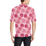 Rose Pattern Print Design 02 Men's All Over Print Polo Shirt