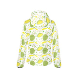 Durian pattern background Women's Padded Hooded Jacket