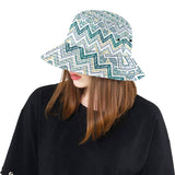 zigzag  chevron paint design pattern Unisex Bucket Hat