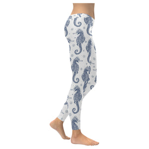 Seahorse pattern background Women's Legging Fulfilled In US