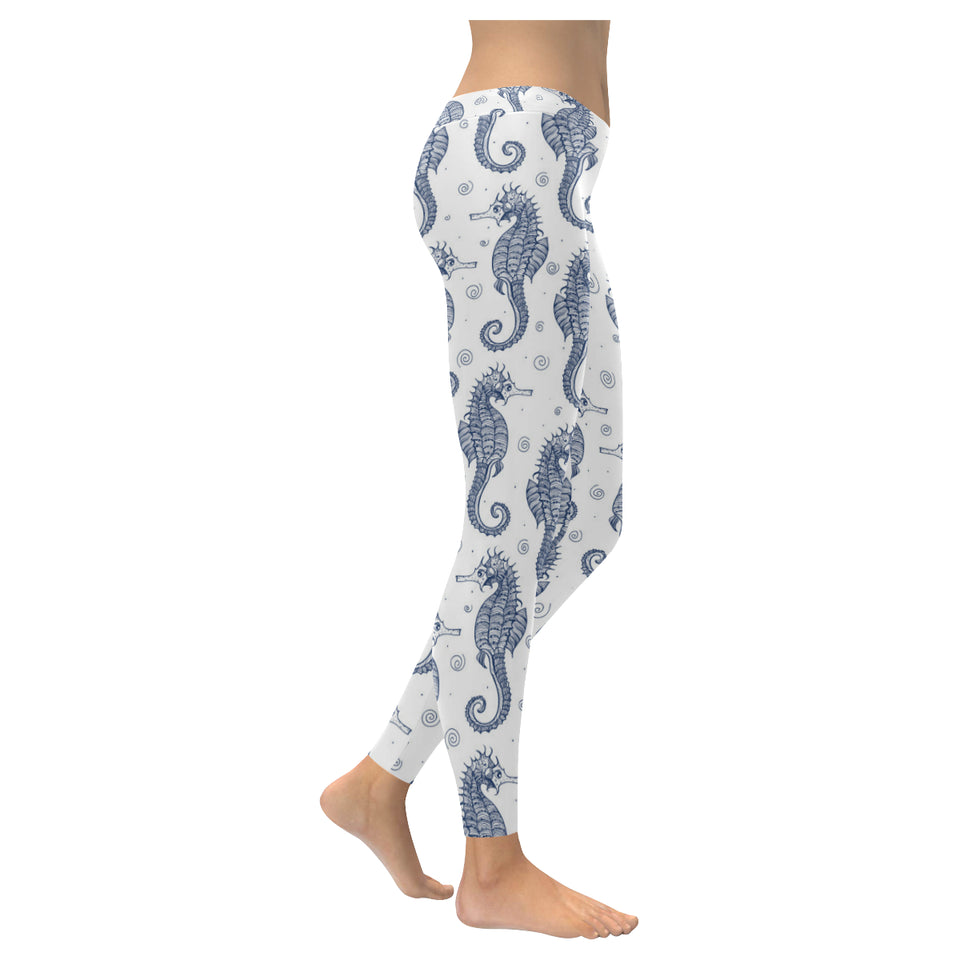 Seahorse pattern background Women's Legging Fulfilled In US