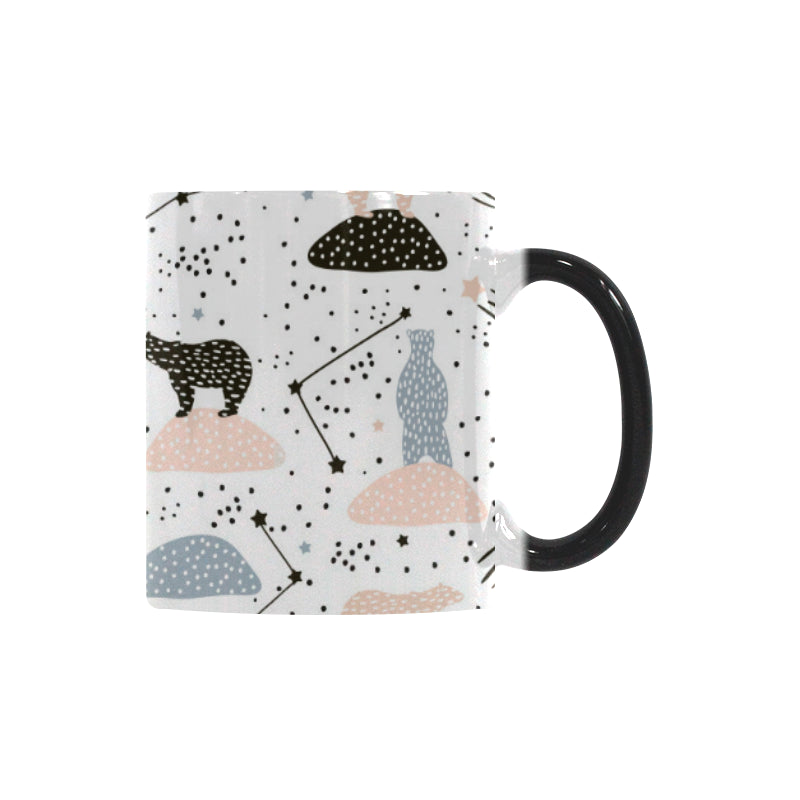 Polar bears star poka dot pattern Morphing Mug Heat Changing Mug