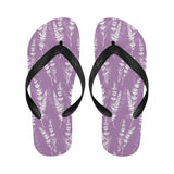 Lavender flowers purple pattern Unisex Flip Flops