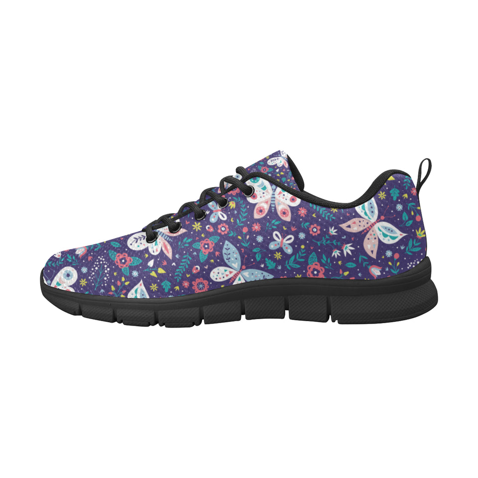Colorful butterfly flower pattern.eps Men's Sneaker Shoes