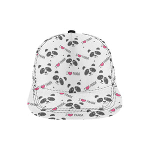 Hand Drawn faces of pandas pattern All Over Print Snapback Cap