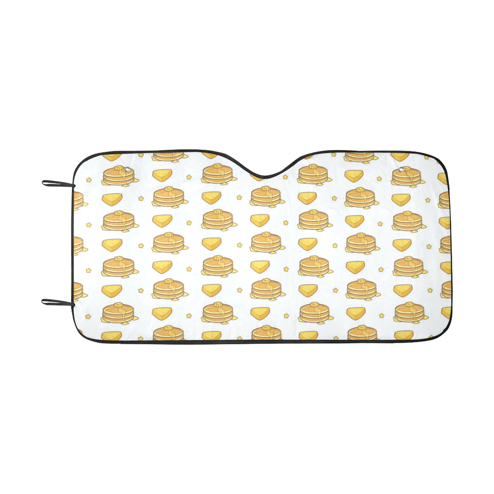 Pancake Pattern Print Design 03 Car Sun Shade