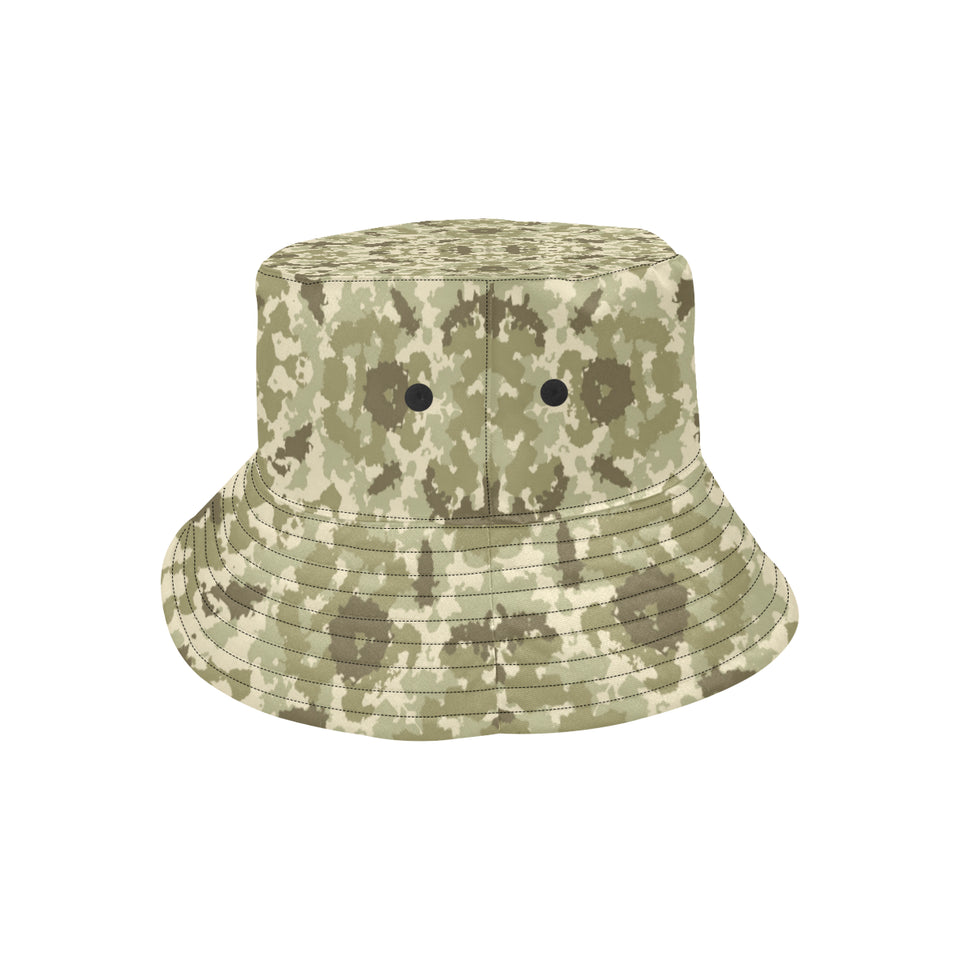 Light Green camouflage pattern Unisex Bucket Hat