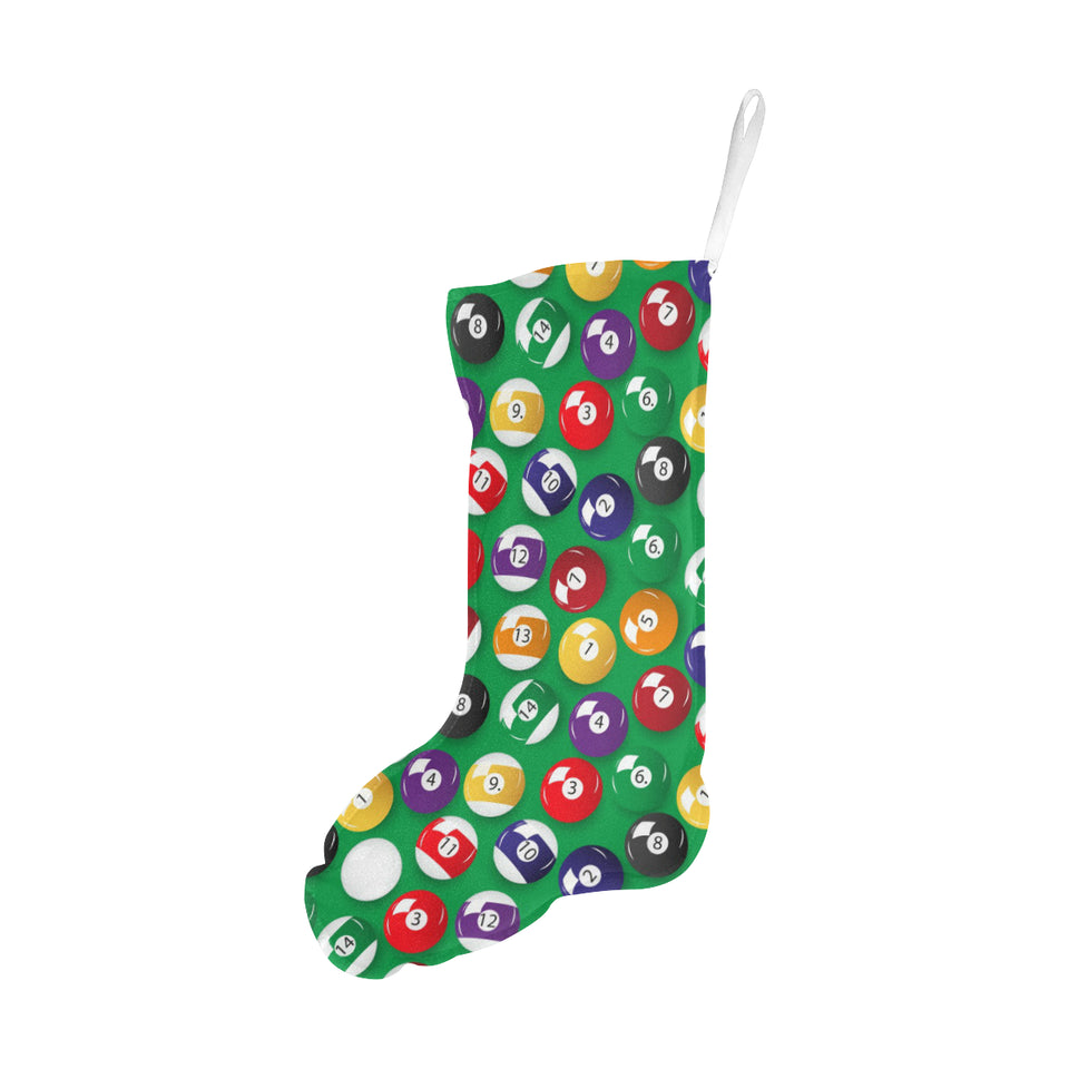 Billiard Ball Pattern Print Design 02 Christmas Stocking