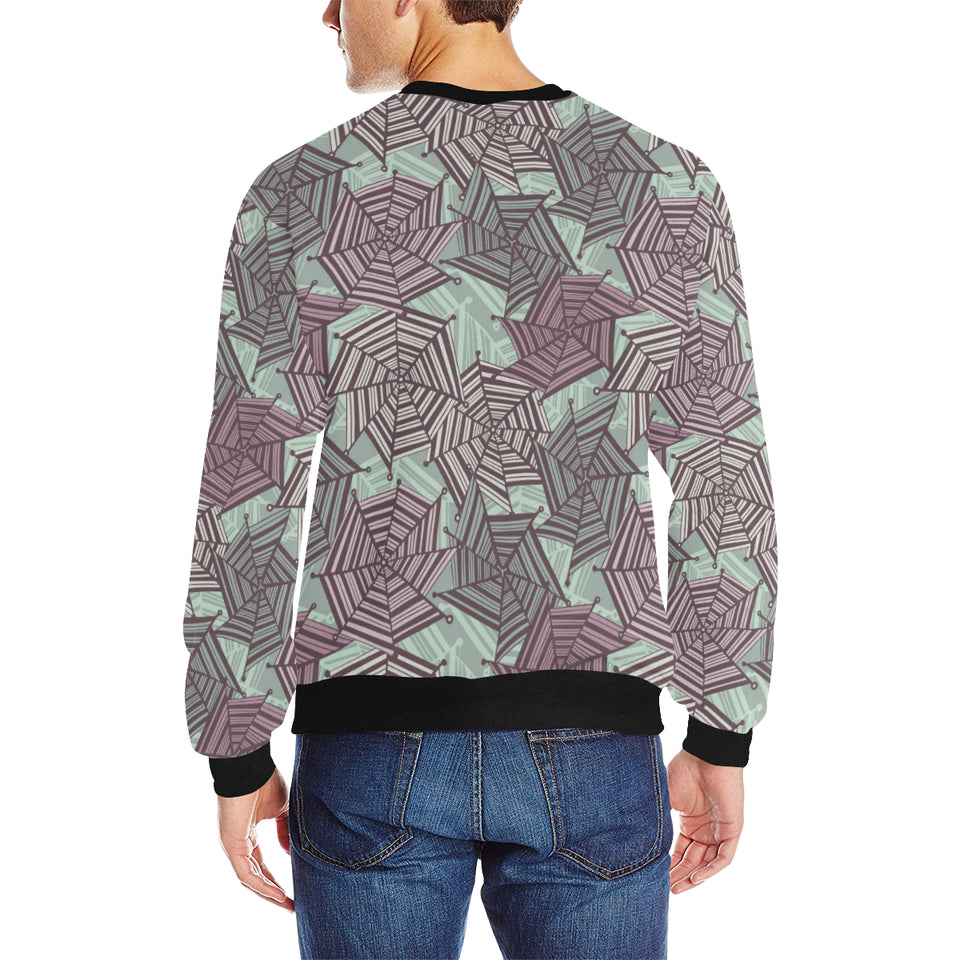 Spider web cobweb design color pattern Men's Crew Neck Sweatshirt