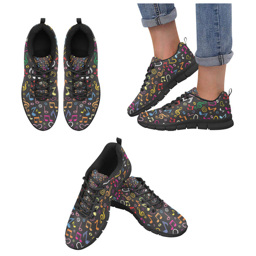 Music Notes Pattern Print Design 02 Women's Sneaker Shoes