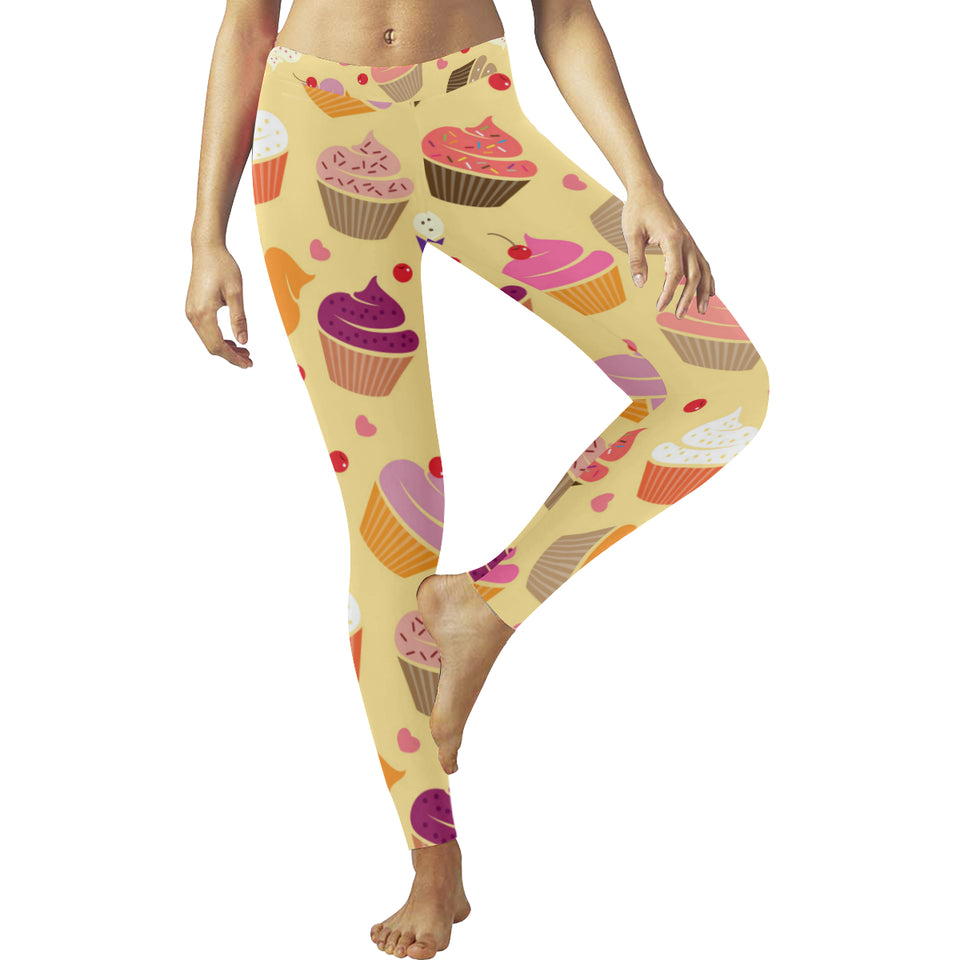 cake cupcake heart cherry pattern Women's Legging Fulfilled In US
