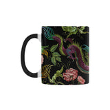 Dragons flower pattern Morphing Mug Heat Changing Mug