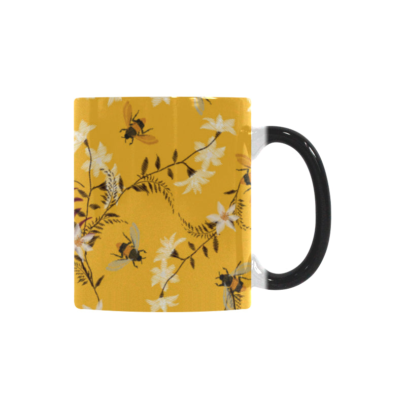 Bee flower pattern Morphing Mug Heat Changing Mug
