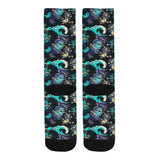 Dragon sea wave pattern Crew Socks