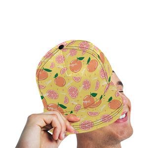 Grapefruit yellow background All Over Print Snapback Cap