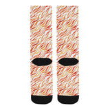 Fire flame watercolor pattern Crew Socks