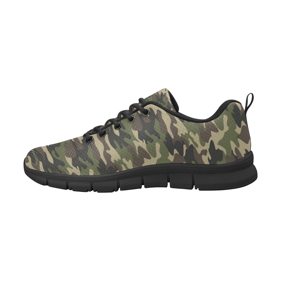 Dark Green camouflage pattern Men's Sneaker Shoes