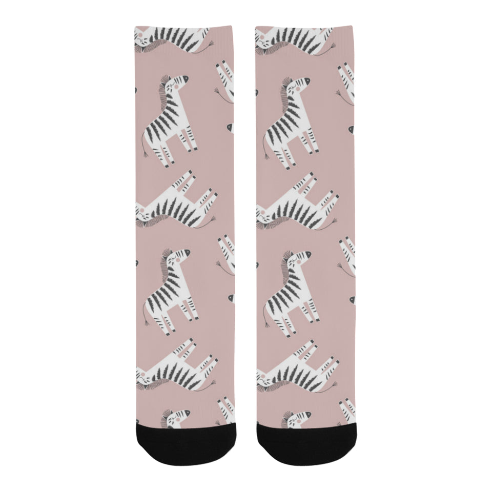 Cute zebra pattern Crew Socks