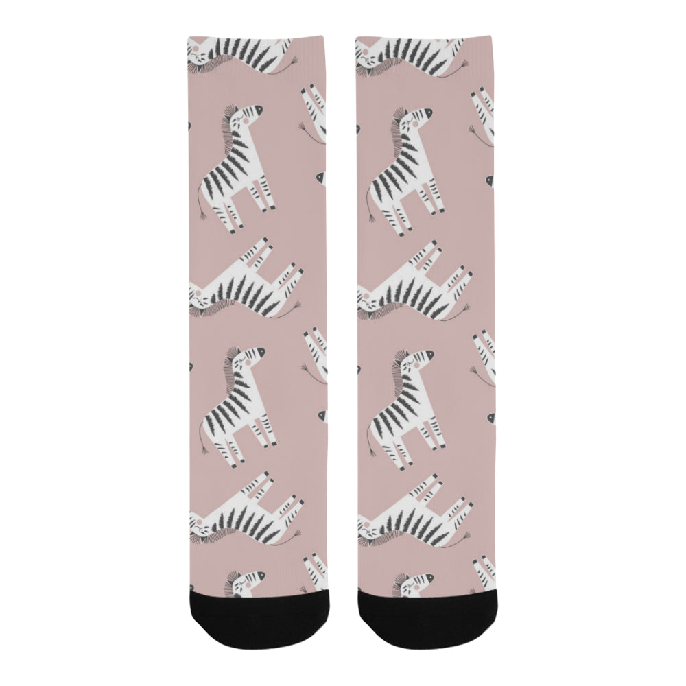 Cute zebra pattern Crew Socks