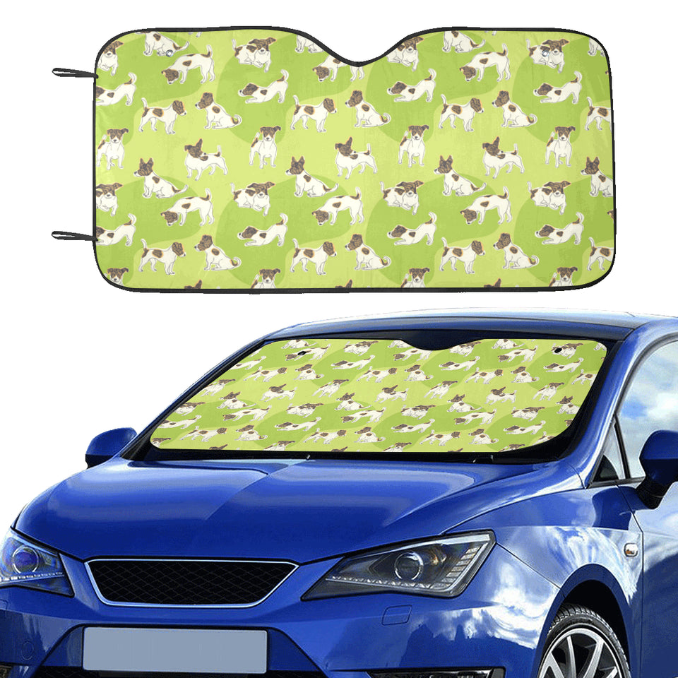 Jack Russel Pattern Print Design 01 Car Sun Shade