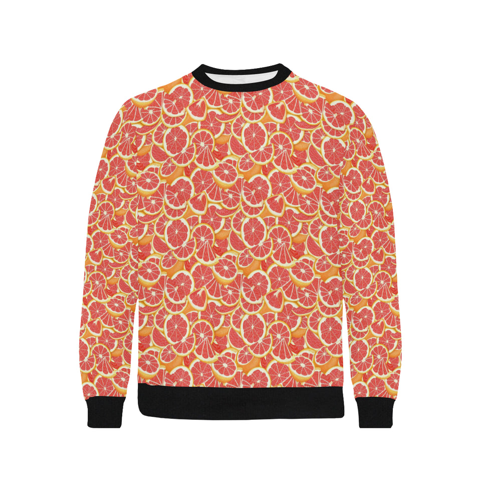 Tropical grapefruit pattern Men's Crew Neck Sweatshirt