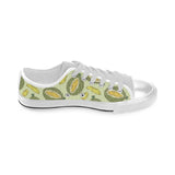 Durian leaves pattern background Men's Low Top Shoes White