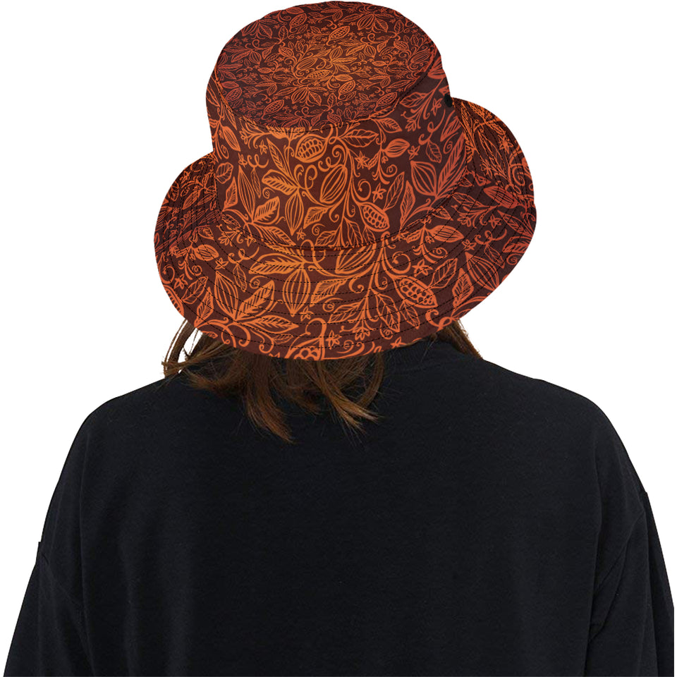 cacao beans tribal polynesian pattern Unisex Bucket Hat