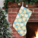 Bee honeycomb pattern Christmas Stocking