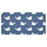 Cute white baby sea lion seal pattern Tablecloth
