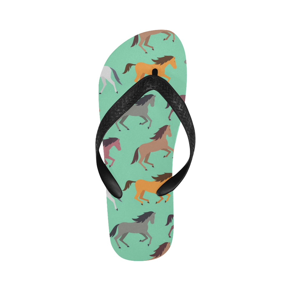 Colorful horses pattern Unisex Flip Flops