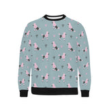 poodle dog pattern Men's Crew Neck Sweatshirt