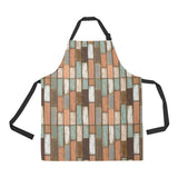 Wood Printed Pattern Print Design 02 All Over Print Adjustable Apron