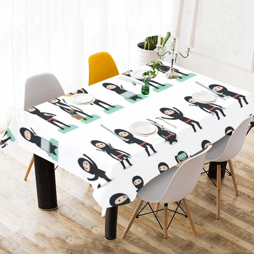 Cute ninja katana sword pattern Tablecloth