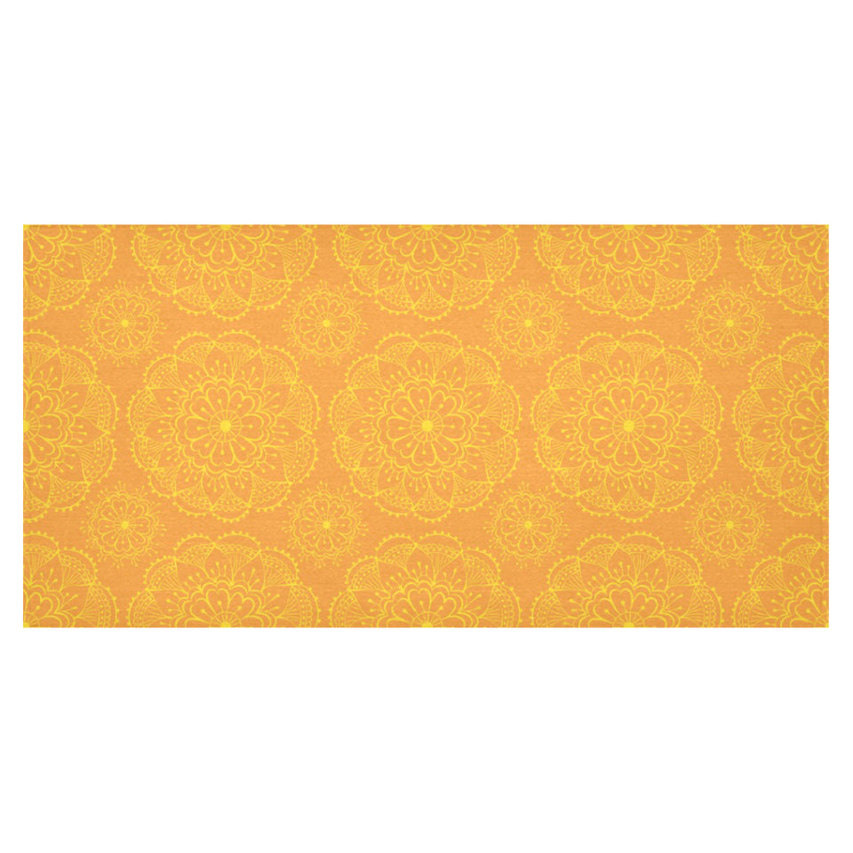 Orange traditional indian element pattern Tablecloth